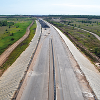 Dike cover using concrete mats for erosion protection during floods