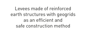 Info card about dams from earth bodies with geogrids