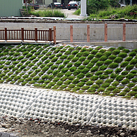 Incomat Crib concrete mat with plants