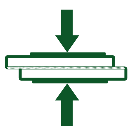 Animated welding process icon - arrows