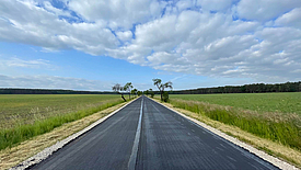 Road reinforced with HaTelit asphalt reinforcement grid