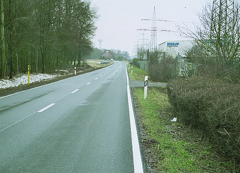 New country road in winter
