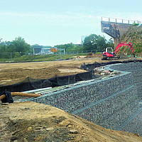 Fortrac Gabion for river opening in Germany