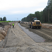 Earthfall protection with geosynthetics