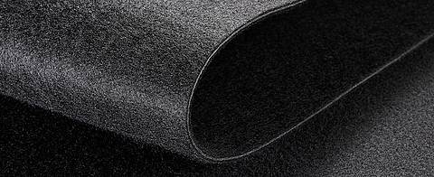 Close-up of Huesker's Canal³ multi-layer geosynthetic membrane for water conveyance