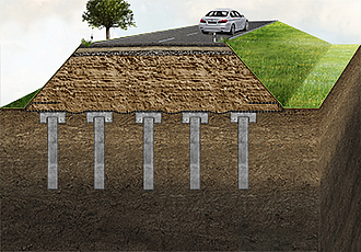 Innovation in dam construction: reinforcement above vertical support members