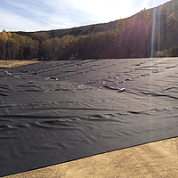 Installed Huesker Canal³ membrane covering large area